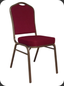 Crown Back Banquet Chair -maroon, no dots