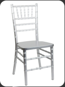 Wood Chiavari chair, silver