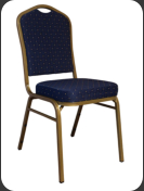 Crown Back Banquet Chair -black with dots