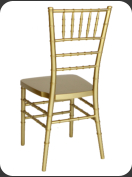 Resin Chiavari Chair, gold  -back view