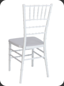 Resin Chiavari Chair, white  -back view