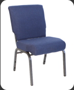 church chair, blue